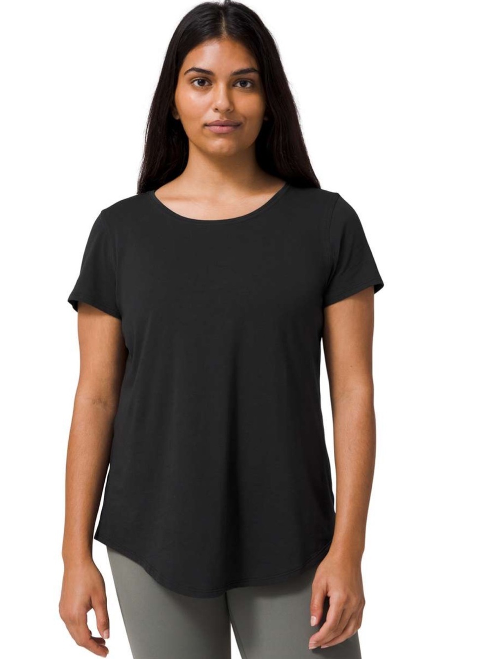 Lululemon Love Crewneck Tshirt Black Curved Hem Size 8